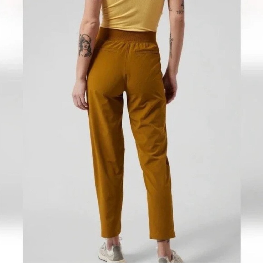 ATHLETA Brooklyn Ankle Pants Brass mustard Yellow size 10 - Picture 2 of 2